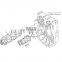Loader Tandem Pump WA600-3C Hydraulic Gear Pump Assy 705-56-47000 Pilot Oil Gear Quadruple Pump