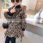 2020 Winter Girls Plus Velvet Thick Leopard Print Dress Children Fashionable Fishtail Skirt Korean Children's Wear