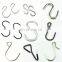 Nickle metal shower curtain hooks with metal clips