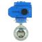 DKV 220v DC volt DN50 51mm sanitary welded electric butterfly valve for water