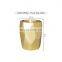 custom unique electroplated luxury pink gold blink cylinder small geometric ceramic candle vessel jar for home decor
