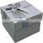 custom ribbon bow tie packaging lid and base box for jewelry and clothes packing paper boxes