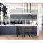 Foshan Manufacturer Luxury Black Melamine Modern Matte Designs Kitchen Cabinets Sets