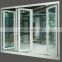 Standard Aluminum Glass Sliding Folding Graphic Design Classic Horizontal Commercial Modern Aluminum Alloy Entry Doors 5 Years
