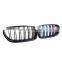 For BMW Sedan F10 F18 M5 M Glossy Black Front Kidney double slat line Grille 5 Series 520i 535i 550i 2010-2017 Come with M5