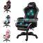 cheap pink pc gaming chair rgb white black massage gaming chair office gaming swivel chair with lights and speakers