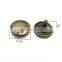 15mm Brass Custom Logo Decorative High Quality Double Rivet