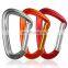 JRSGS China Supplier Camping Carabiner Aluminium Snap Hook 12KN/5KN Climbing Carabiner Customized The Logo