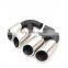 1 pair Best quality fit for double-deck  round exhaust muffler tip silencer tail pipe for 10-14 year Porsche  cayenne