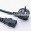 High quality 3 pin  retractable extension cord manufacturers ac power cord cable european power cord