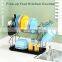 Dish Drying Rack with Drainboard  Rust-Resistant 2 Tier Dish Rack for Kitchen Counter Dish Drainer