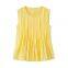 New women's summer doll shirt, round neck sleeveless top