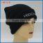 black 100% acrylic knitting beanie wholesale