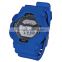 LP1331 Blue PU Multifunction Digital LCD Display Printing graphic pattarn set digital wrist G watch