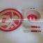 naughty pig style printed decal safety natural bamboo fibre kids dinner set