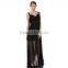 frock design for ladies elegant chiffon evening dresses long black flowy high fashion dresses