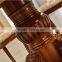 Commercial use round small wood dining table with 4 seater chairs