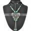 Turquoise Necklace ,Aztec Necklace,Tassel Pendant Necklace,Boho Necklace, Butterfly Vintage Necklace,