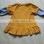Spring autumn patchwork shirt new design kids floral girls wear corduroy clothes blank baby shirt