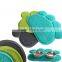 Dog Puppy Paw Shape PVC Placemat Pet Cat Dish Bowl Food Water Mat Wipe Clean