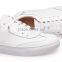 White Genuine Leather Sneakers