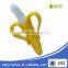 HOT sell factory softly bendable baby banana training toothbrush,baby care baby banana teething toothbrush