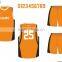 customized cheap reversible orange design basketball uniforms made in China