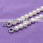 Newest 925 Sterling Silver Micro Pave Zircon Double Ring Clasp Connector Charms For Pearl Necklace And Bracelet Jewelry SC-CZ049