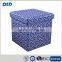Square Foldable Storage Ottoman for Living Room