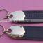 Free mold custom leather tag with metal letter keychains