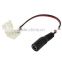 UL wire 2pin 10mm Solderless clip to 5.5mm Female Connector /w Switch for LED SMD 5050 Strip
