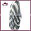 Printed Multi-Colored Navy And White Striped Scarf