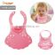 Manufacture 100% food grade free sample available Multi styles food catcher silicone baby bib