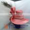 Unique Girl's Light pink Church Hats With Peacock Feather Wholesale BM-5052