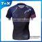 China athletic nylon polyester short sleeve shirts / dry wick softtextile running shirt