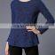 A-line Plus Size XXXL Fashion Cutting Blouse Design for Fat Women Tops