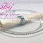 wedding and event's round clear gold beaded glass charger plate