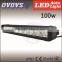 Waterproof single row 100watt led light bar 17inch 100w auto high power led headlights for j-e-ep