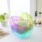 plastic salad bowl set dinnerware salad mixing fruit bowl for party