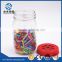 500ml round clear food storage glass jar with star metal lid