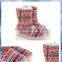 bright heart Fair Isle knit ladies ankle boot/indoor boot/slipper boot