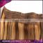 Double drawn virgin remy human hair weave halo hair extensions, flip in hair extension