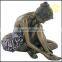 European woman bronze sculpture square garden landscape sculpture