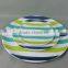 Stripe logo printed melamine dinner plate