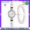 FS FLOWER - Slim Pearl Bracelet Watches Diamond Insets