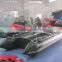 2016 new design inflatable pontoon motor boat rubber fishing boat for sale