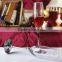 clear lead free champagne drinking glass set with metal stand