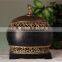 square base black and gold big jewel box with leather inlay with fancy lid