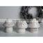 3 Asst LED Lighted Ceramic Mushroom With Snowflake Carved