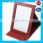 Promotion PU fold compact Mirror Red travel mirror